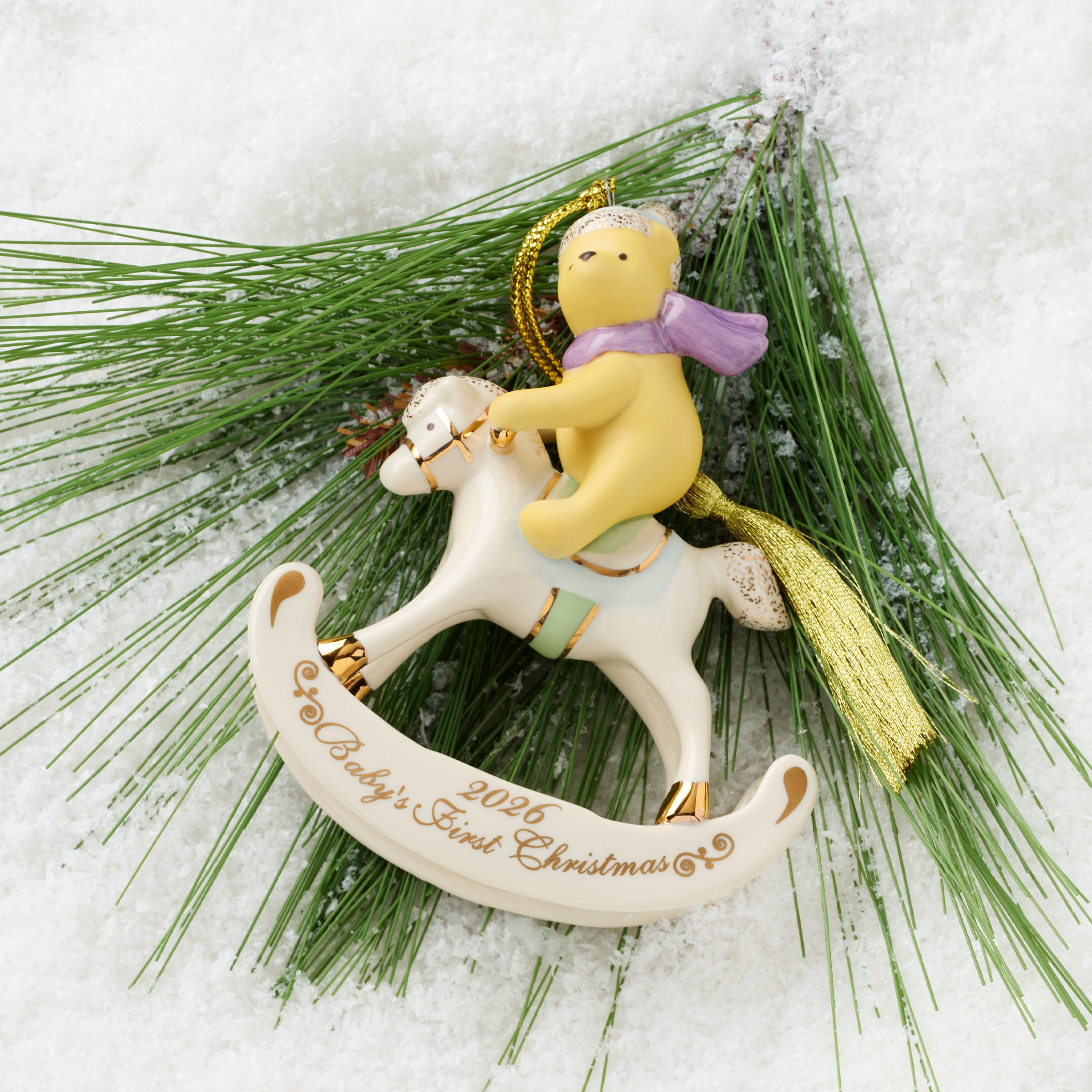 Alternative view of 2026 Winnie The Pooh Baby's 1st Christmas Ornament