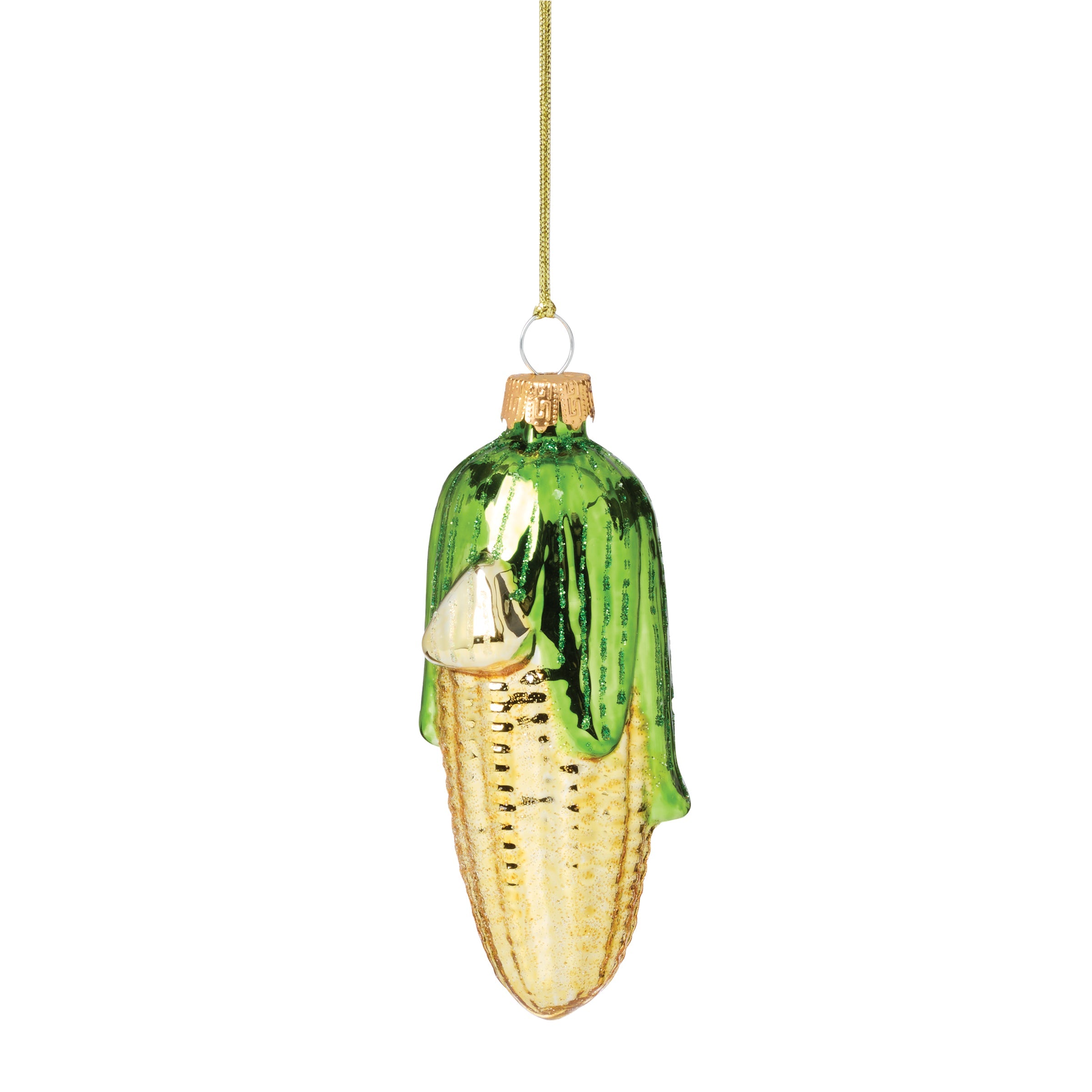 Blown Glass Corn On The Cob Ornament - Image 6