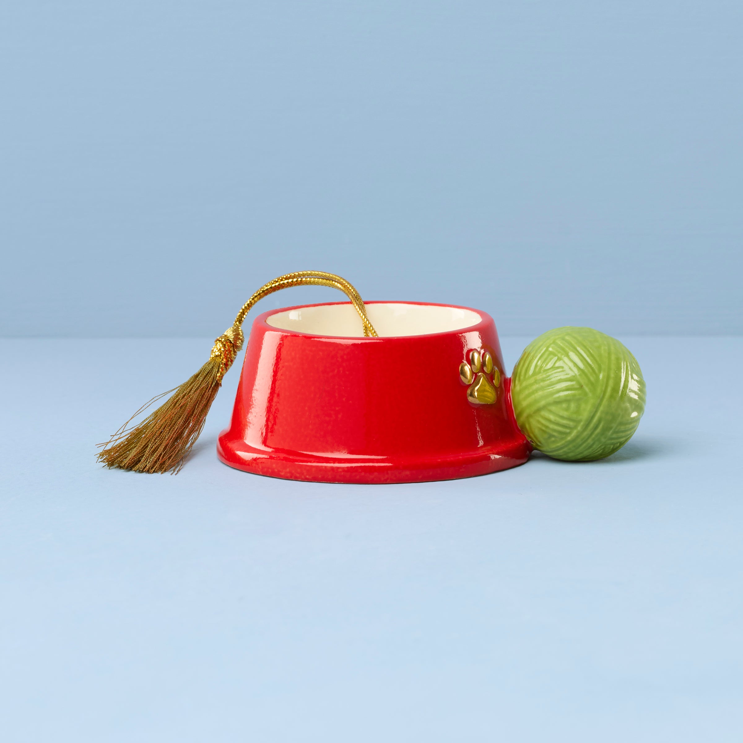 Alternative view of Personalized Cat Bowl Ornament