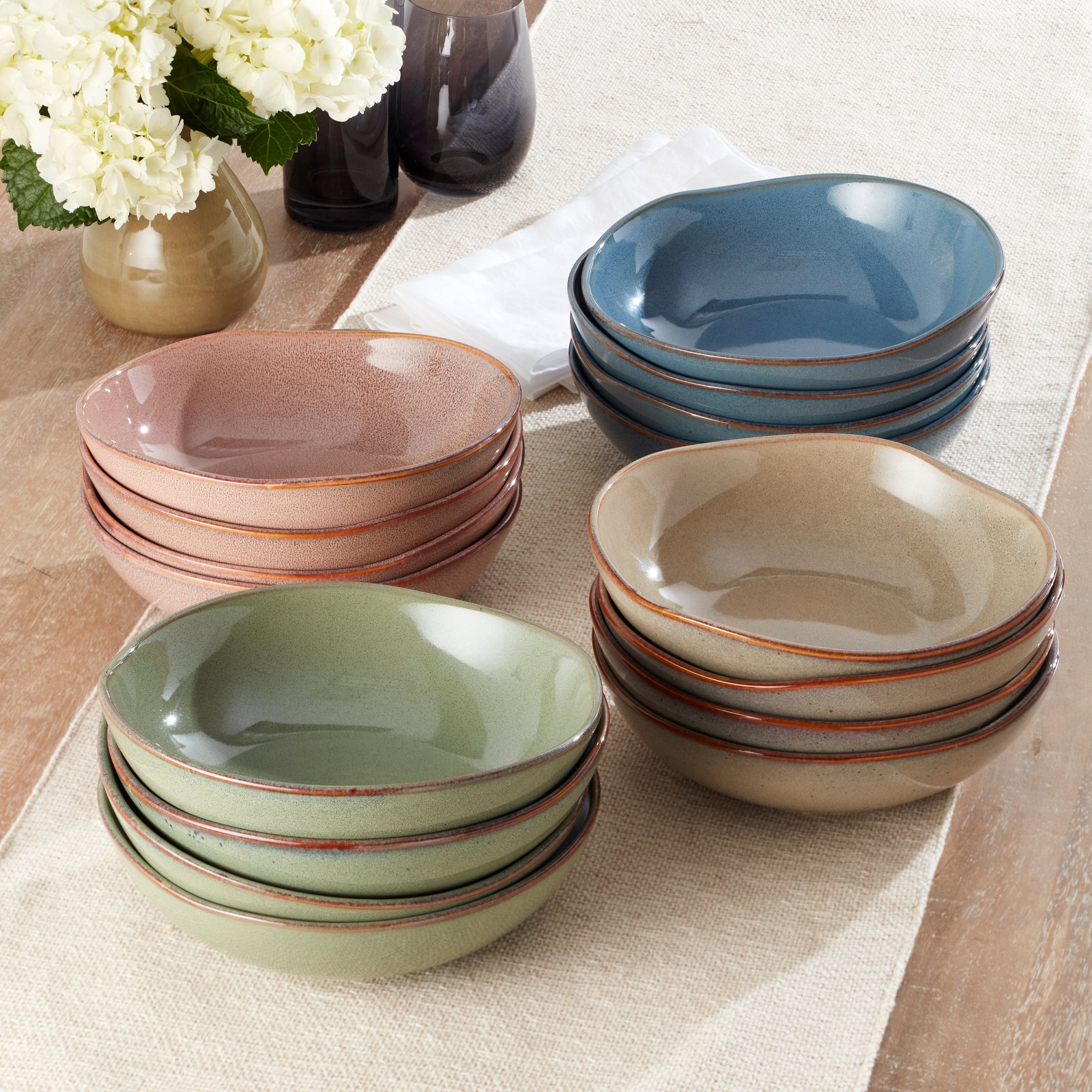 Organic Shades Clay Pasta Bowls, Set of 4 - Image 3
