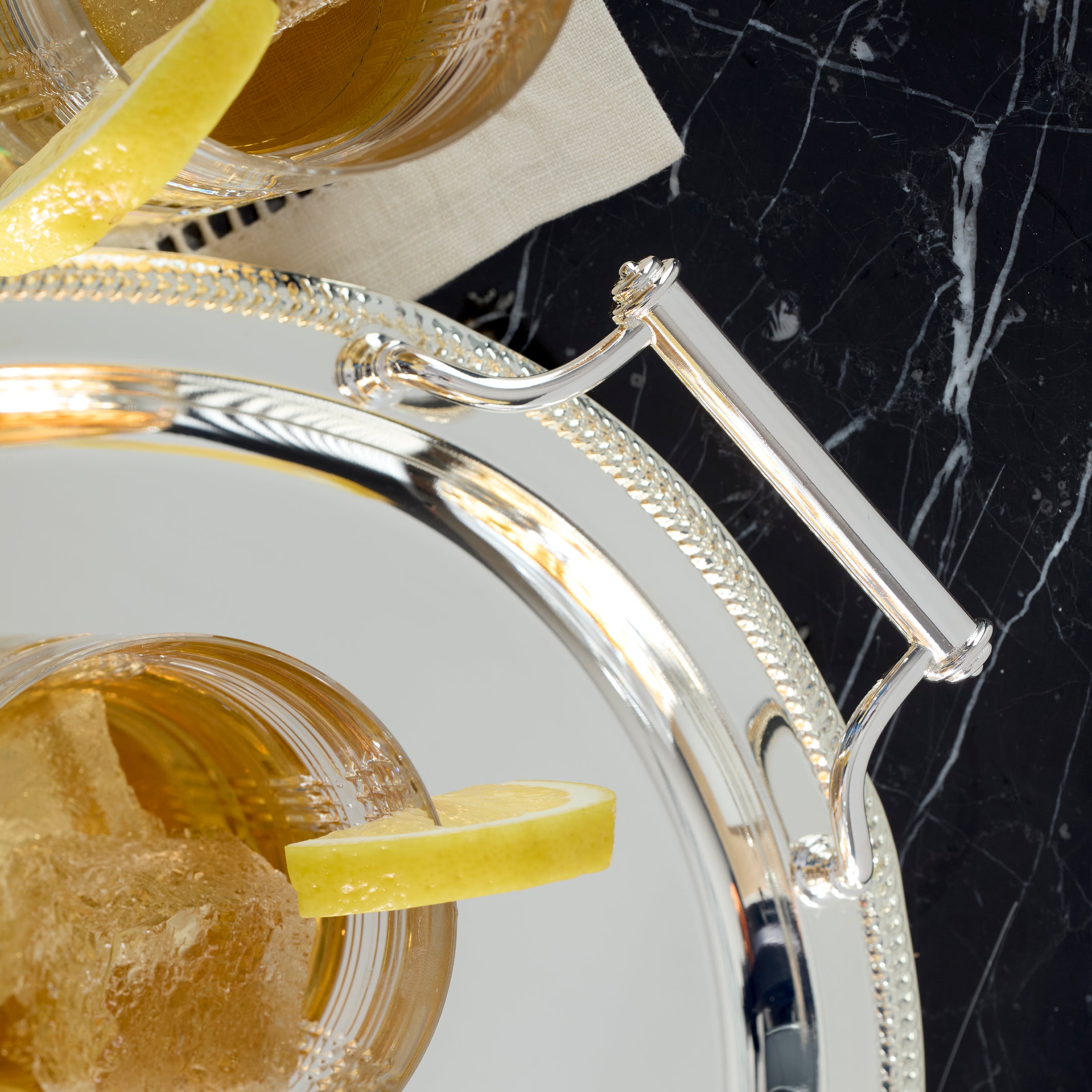 Oval Silverplate Tray With Handles - Image 3