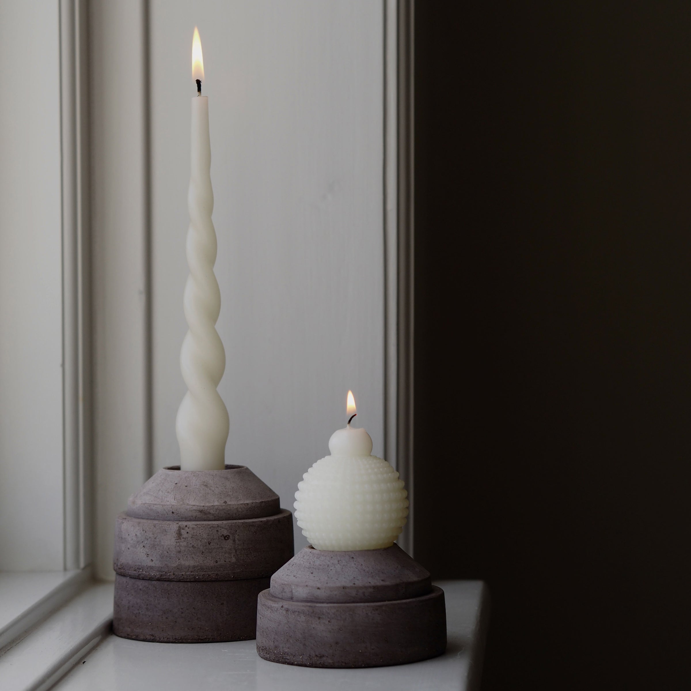 Alternative view of Hoff Candleholder, Raw Grey
