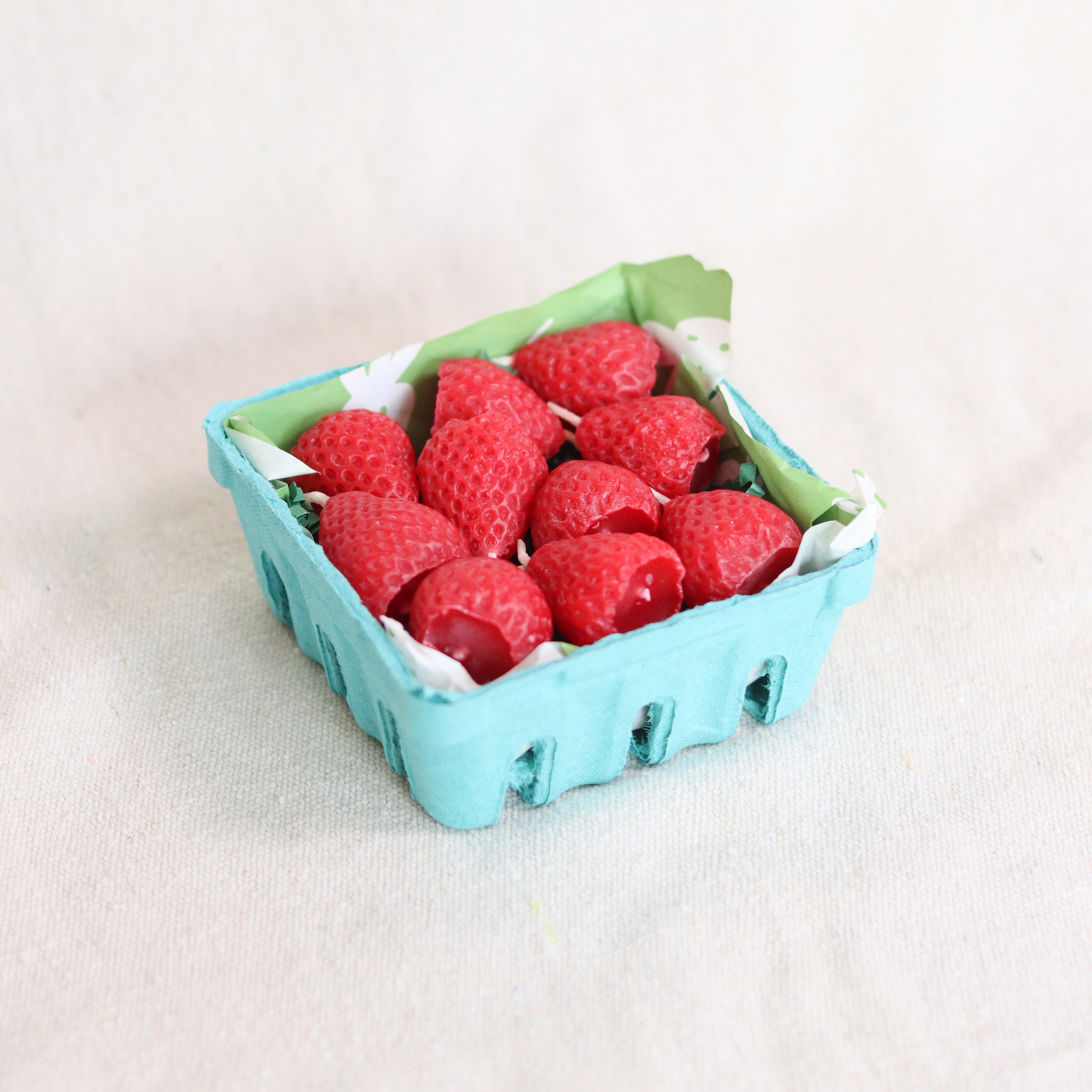 Strawberry Beeswax Birthday Candles