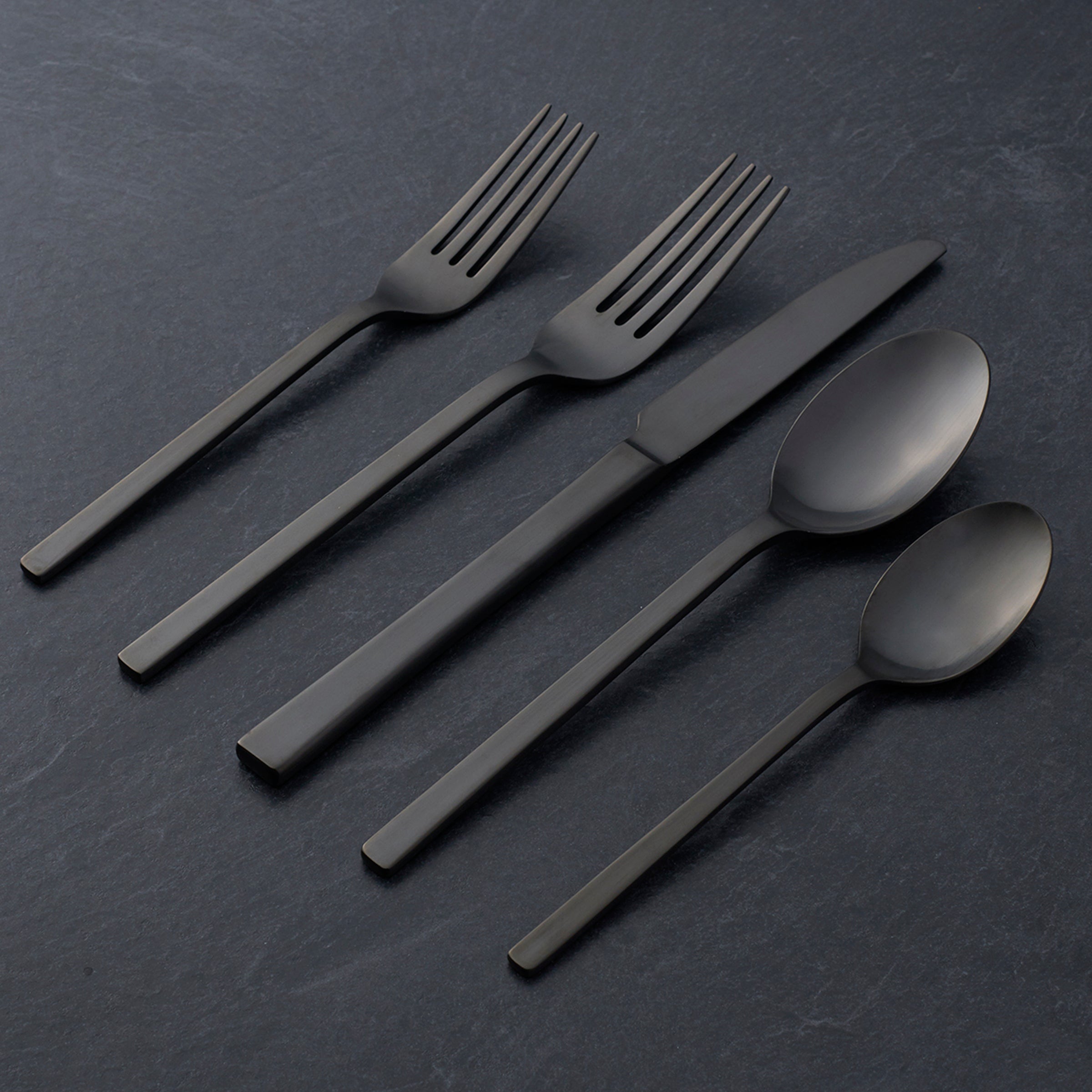 Alternative view of Allay Midnight 20 Piece Flatware Set