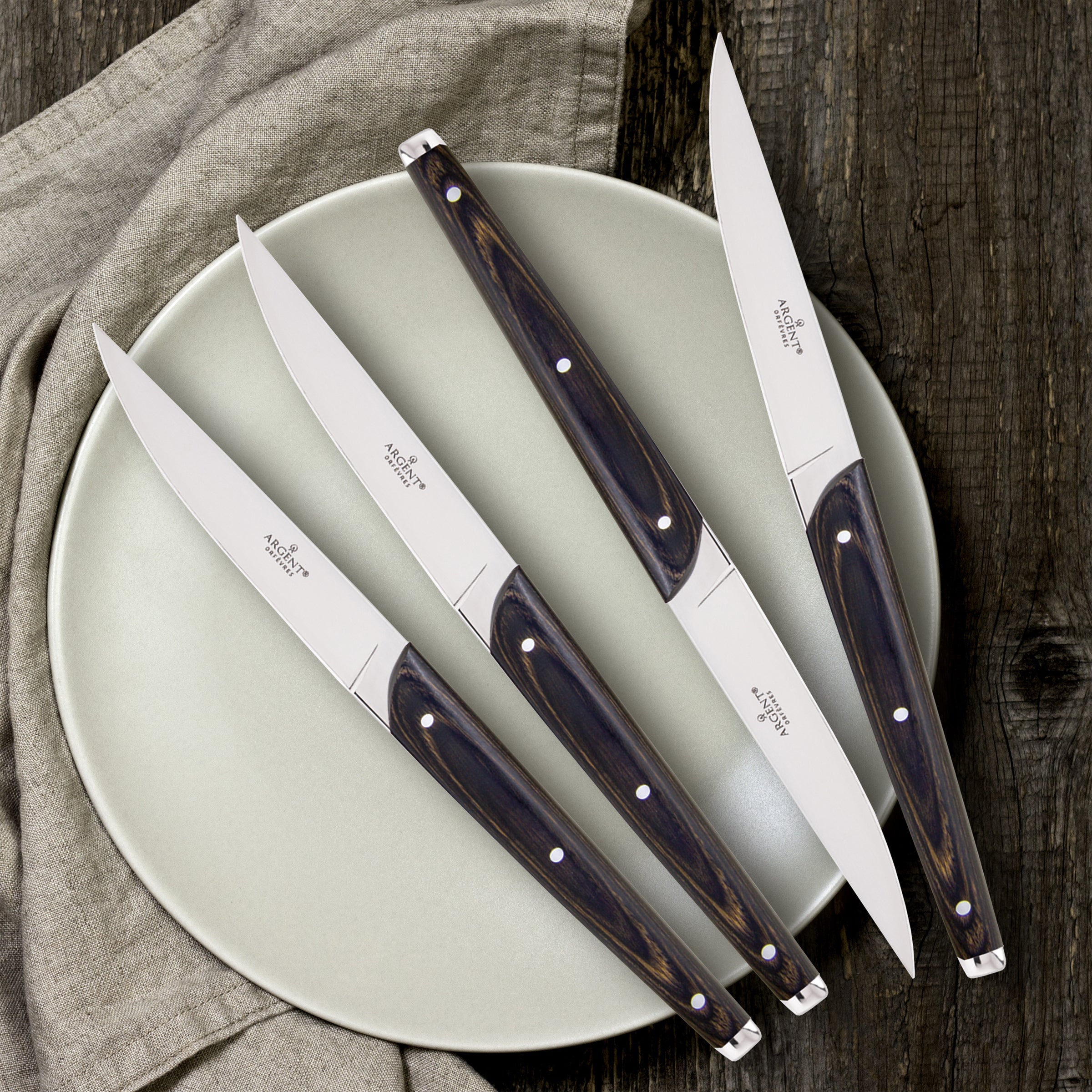 Alternative view of Clevedon Pakkawood  Steak Knives Set of 4