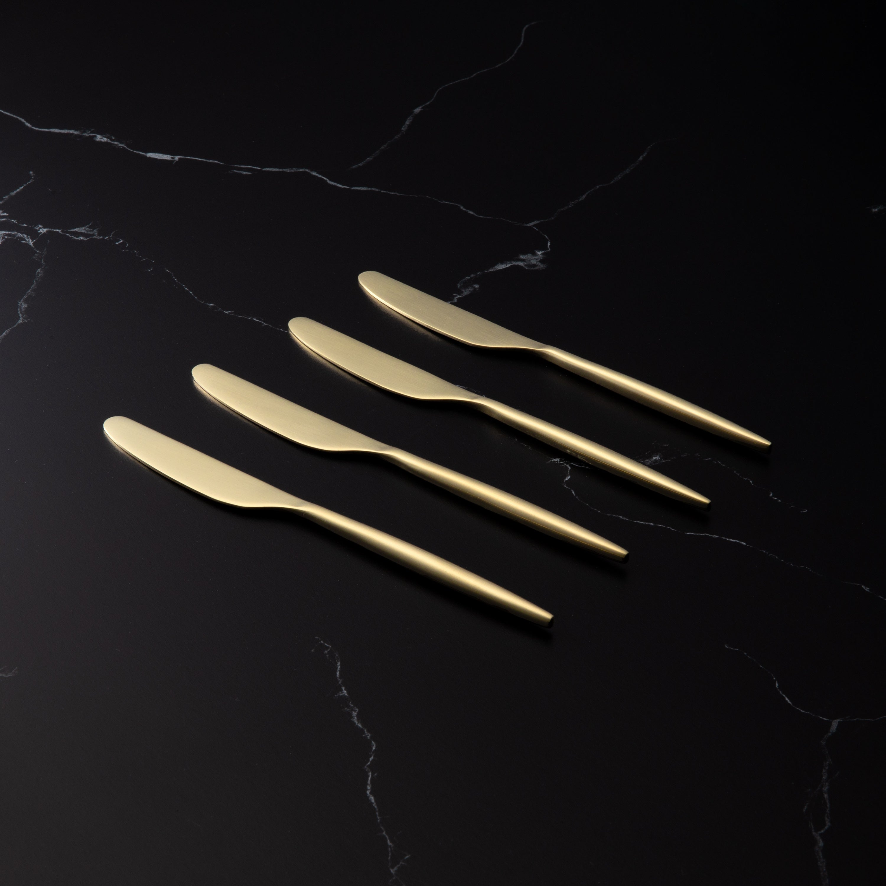 Alternative view of Gaze Champagne Satin Spreader   Set of 4