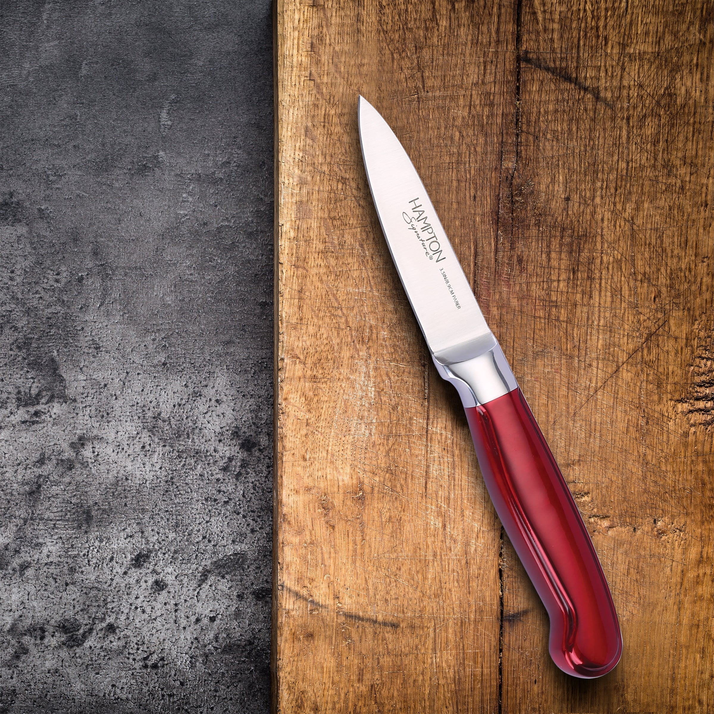 Alternative view of Rorik Red 3.5" Paring Knife with Clear Blade Guard