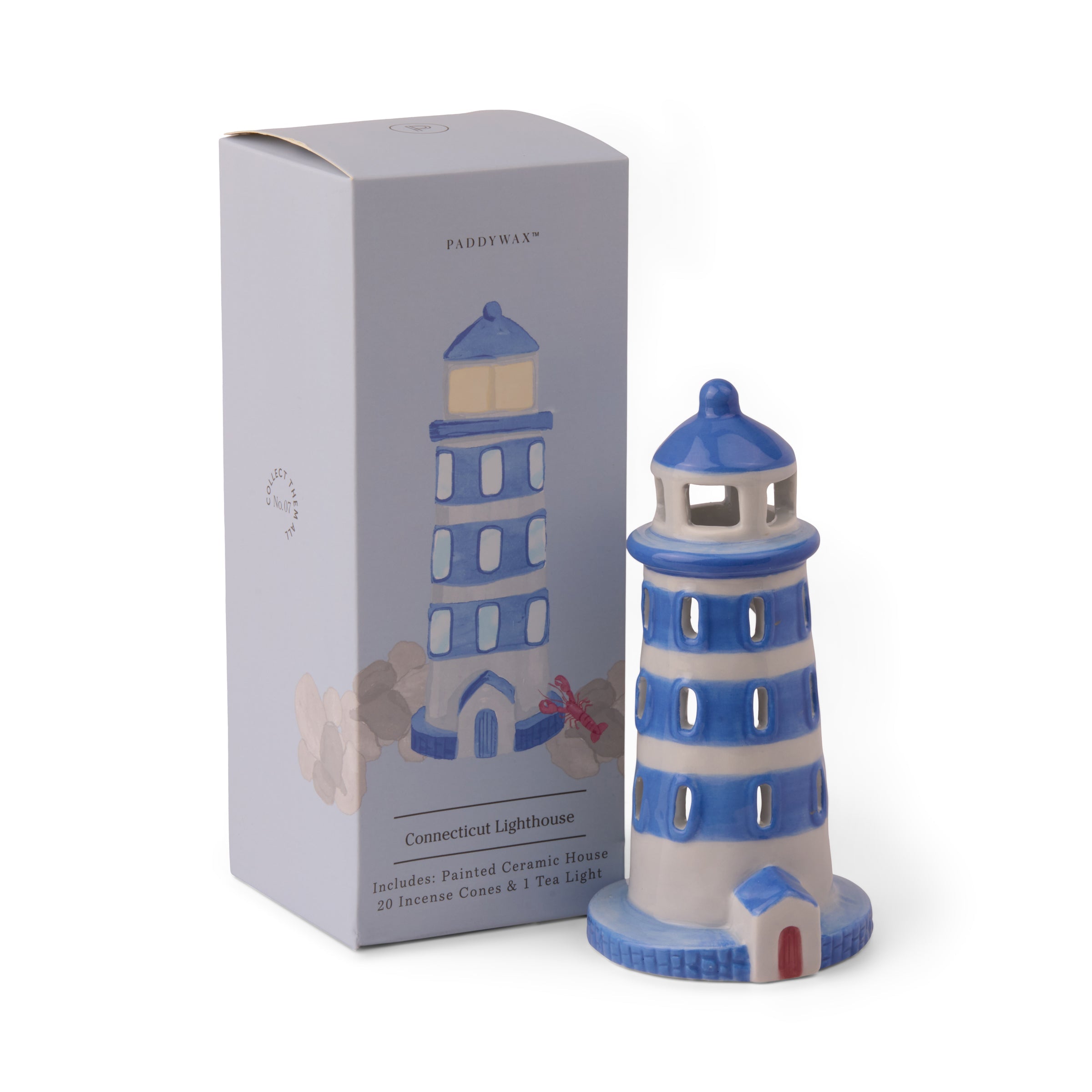 Alternative view of Incense House with Tea Light + 20 Cones, Lighthouse