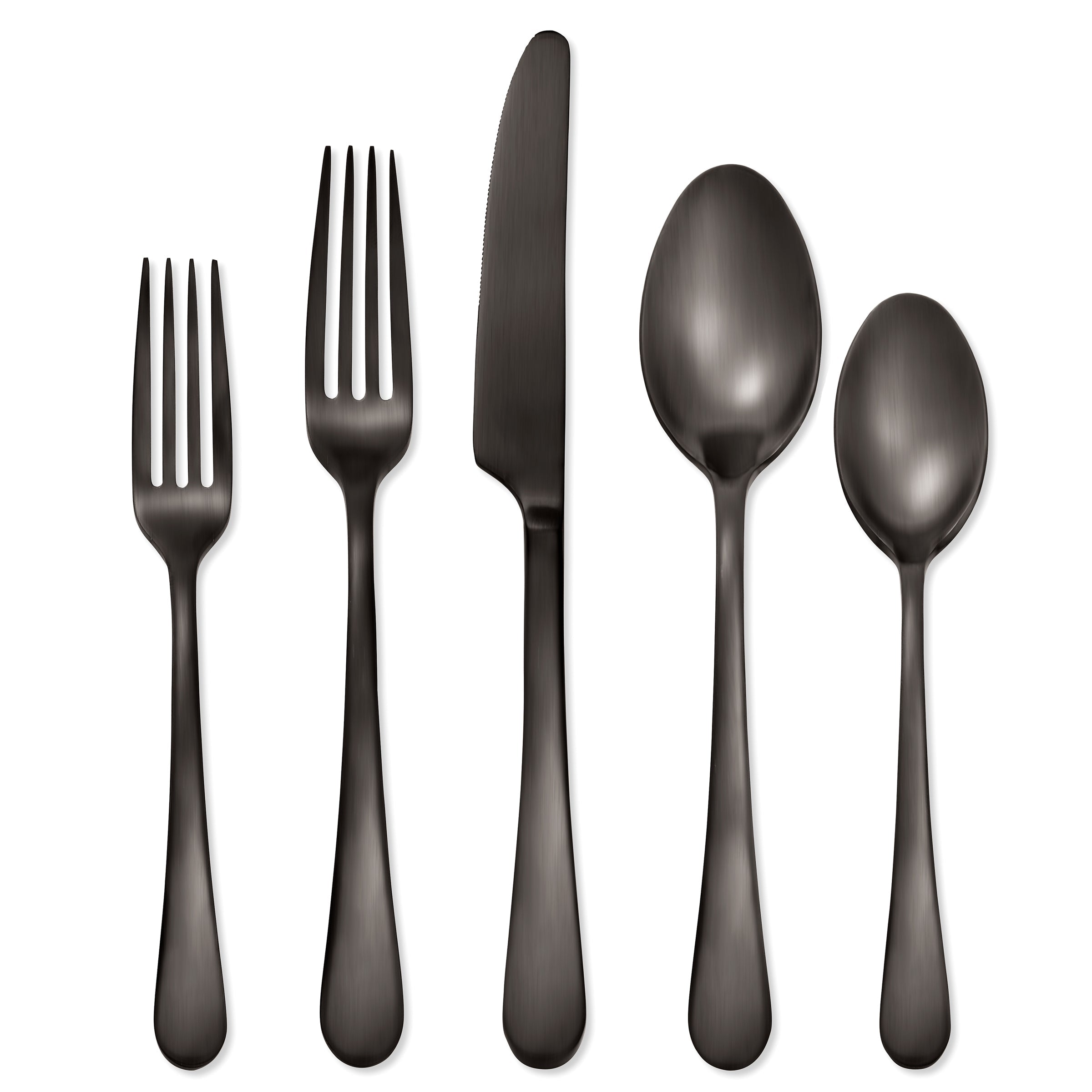 Mirabella Gunmetal Satin 30 Piece Flatware Kit