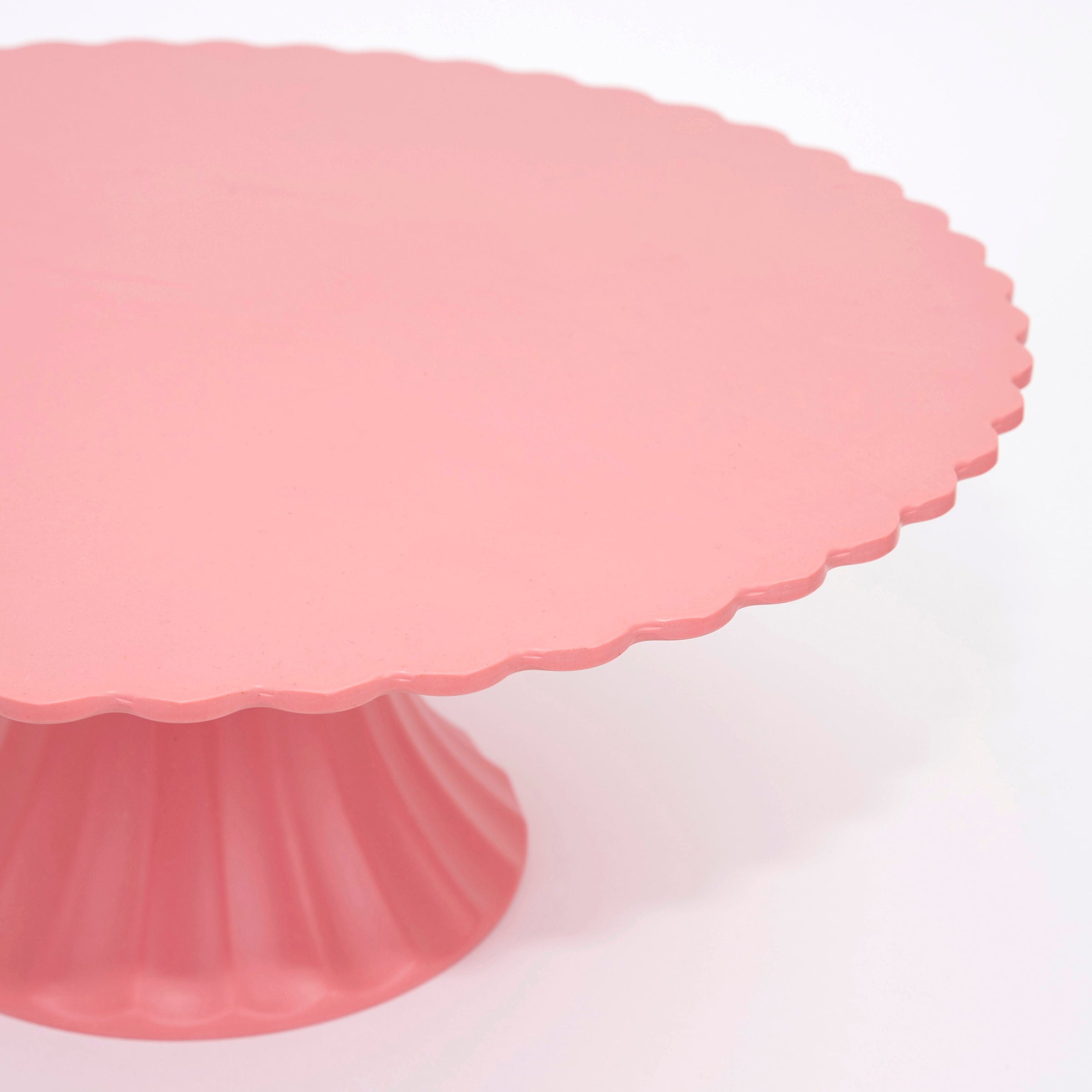 Large Reusable Bamboo Cake Stand, Pink - Image 3