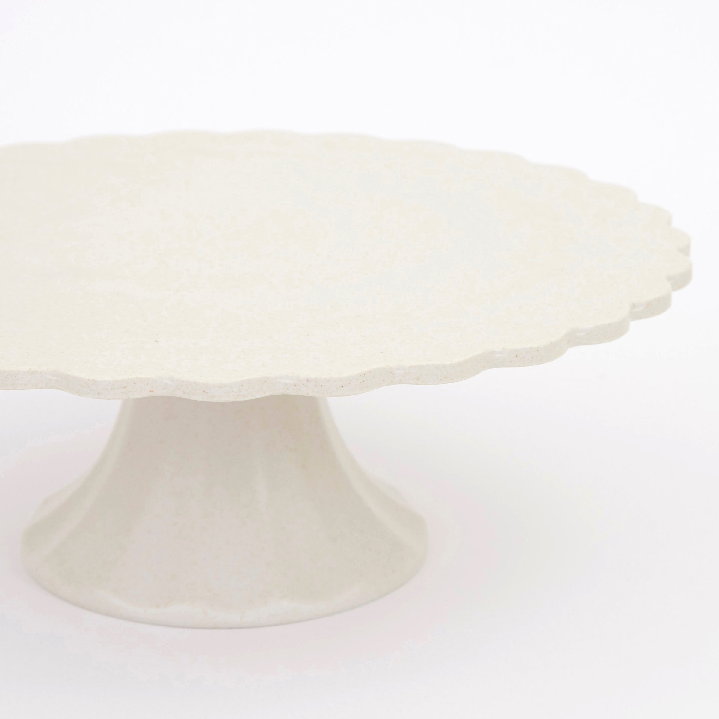 Small Reusable Bamboo Cake Stand, Cream - Image 3