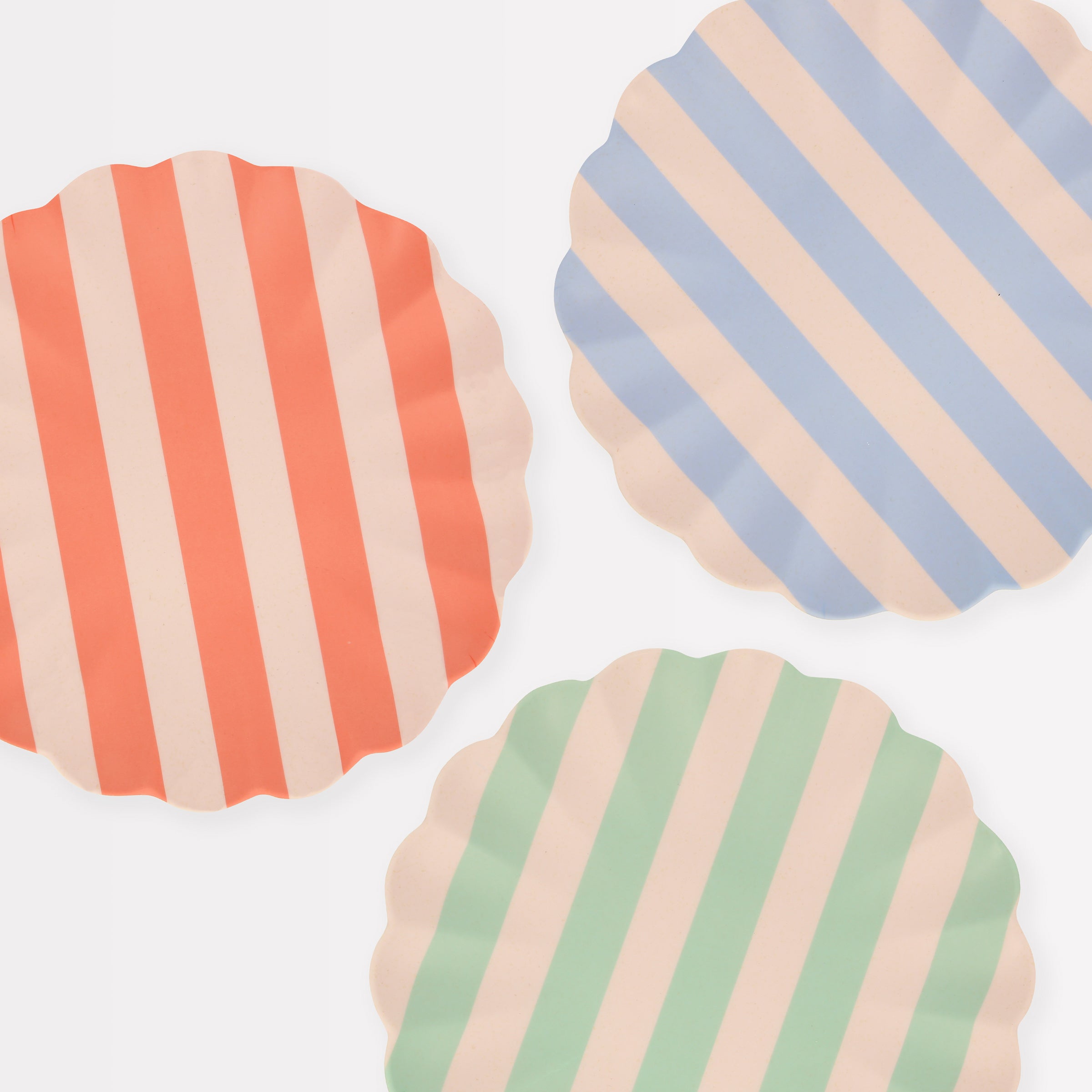 Stripy Reusable Bamboo Large Plates, Set of 6 - Image 5