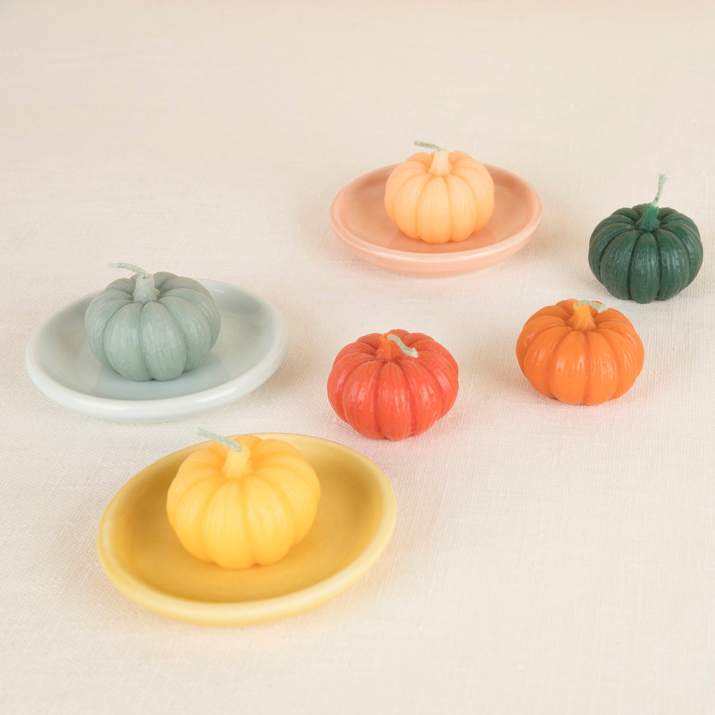 Alternative view of Mini Rainbow Pumpkin Candles, Set of 6