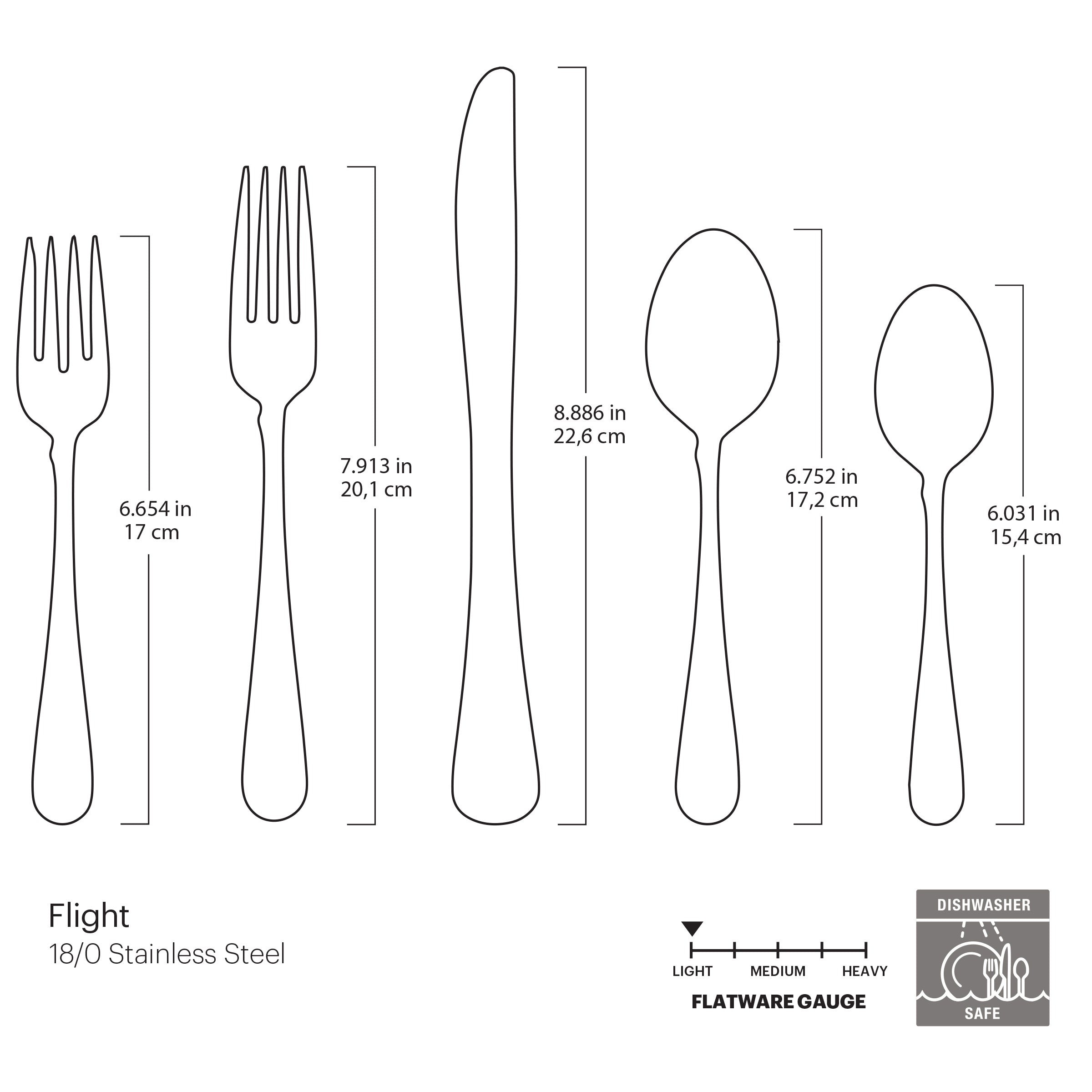 Flight Gold Satin 20 Piece Flatware Set - Image 5