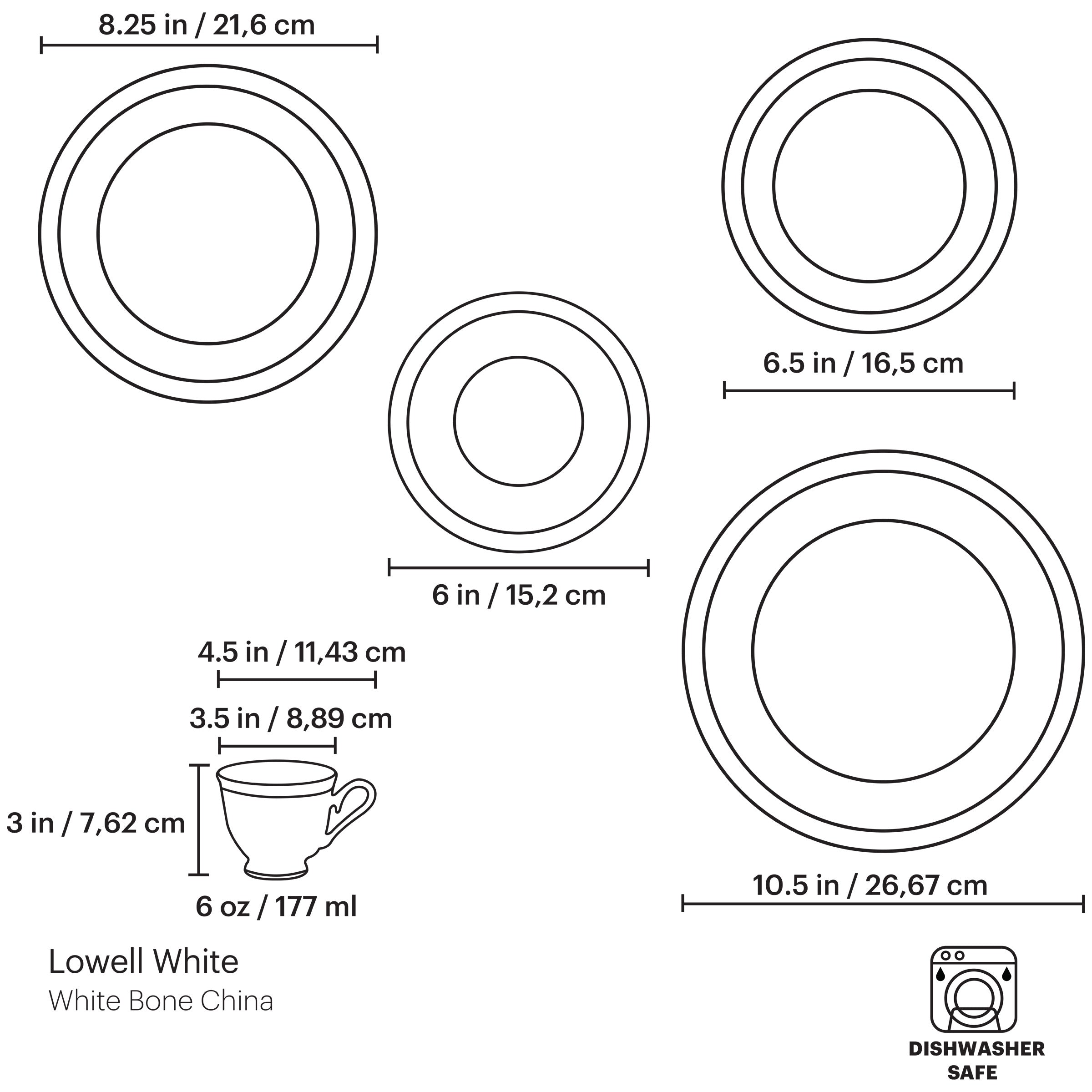 Lowell White 5 Piece Place Setting - Image 2