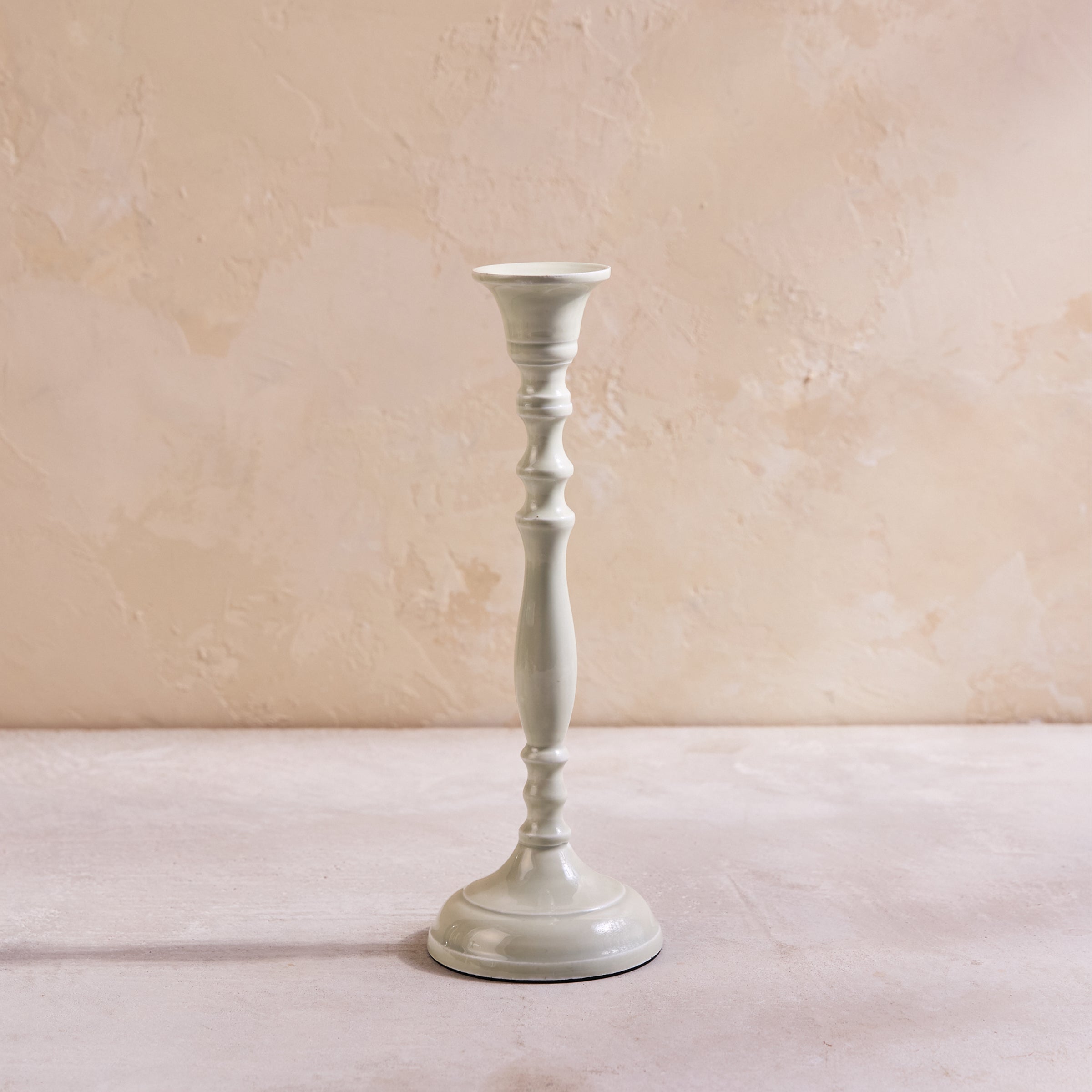 Nera Light Green Candle Holder, Medium