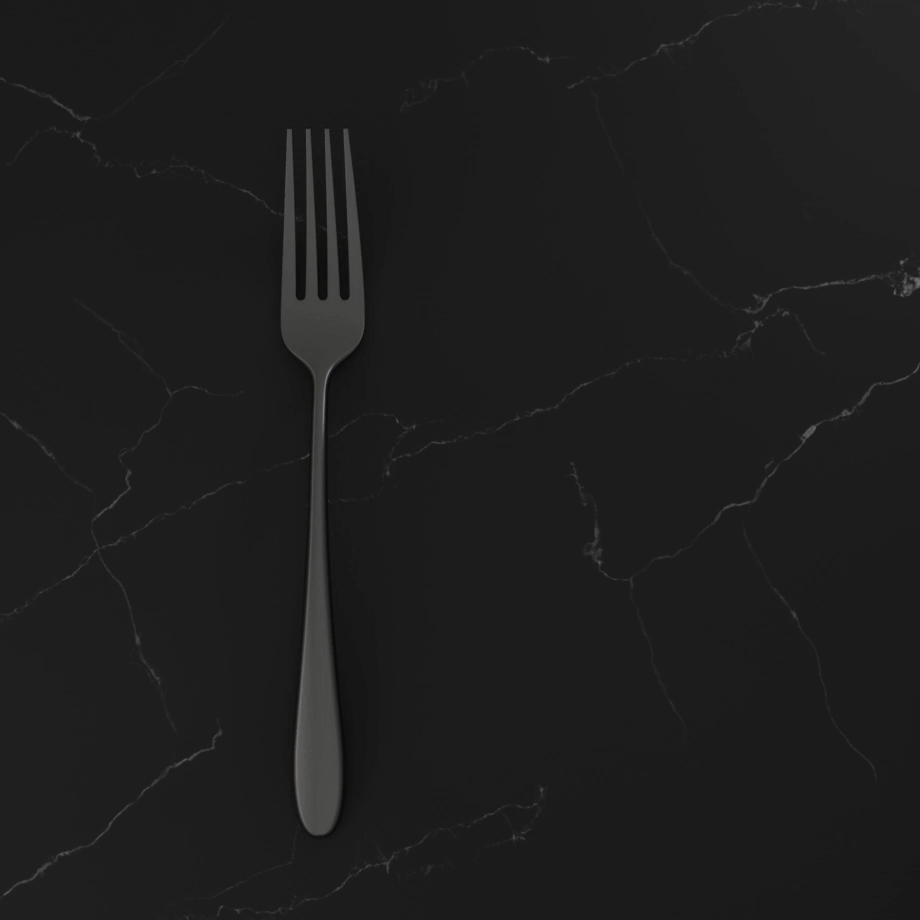 Alternative view of Poet Black Satin 20 Piece Flatware Set