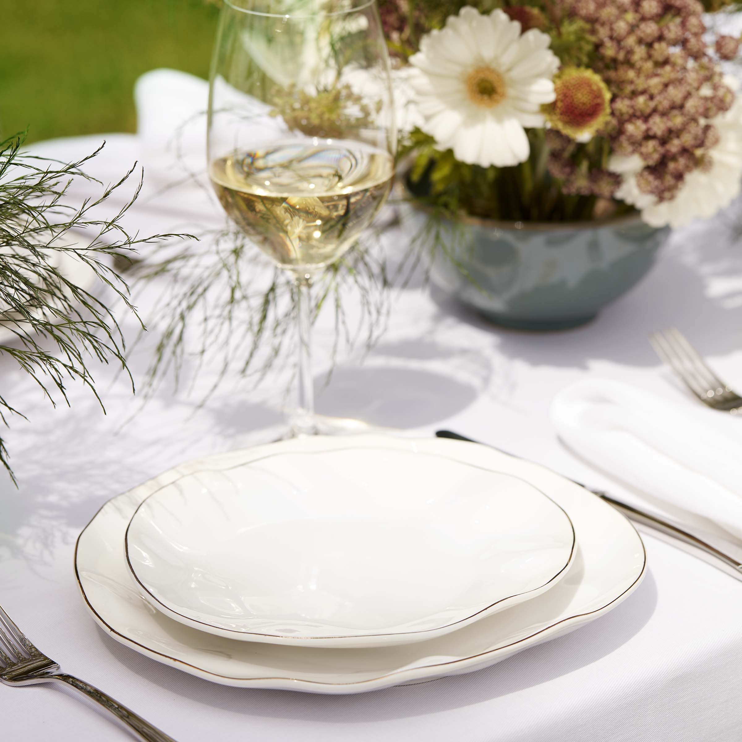 Blue Bay White 24 Piece Dinnerware Set - Image 2