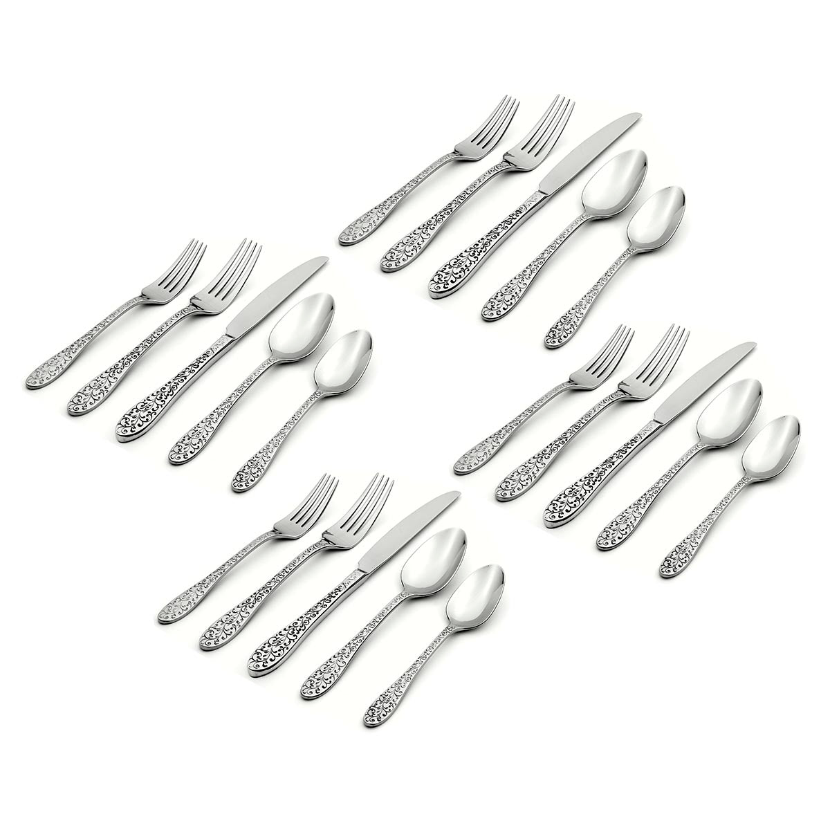 Ivy Flourish 20 Piece Flatware Set - Image 4